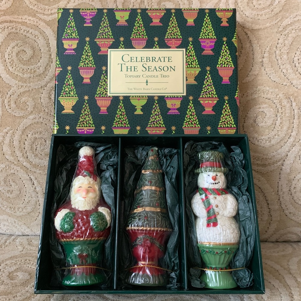 Celebrate The Season Topiary Candle Trio in Box